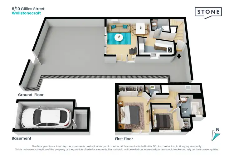 Floorplan of Homely townhouse listing, 6/10 Gillies Street, Wollstonecraft NSW 2065