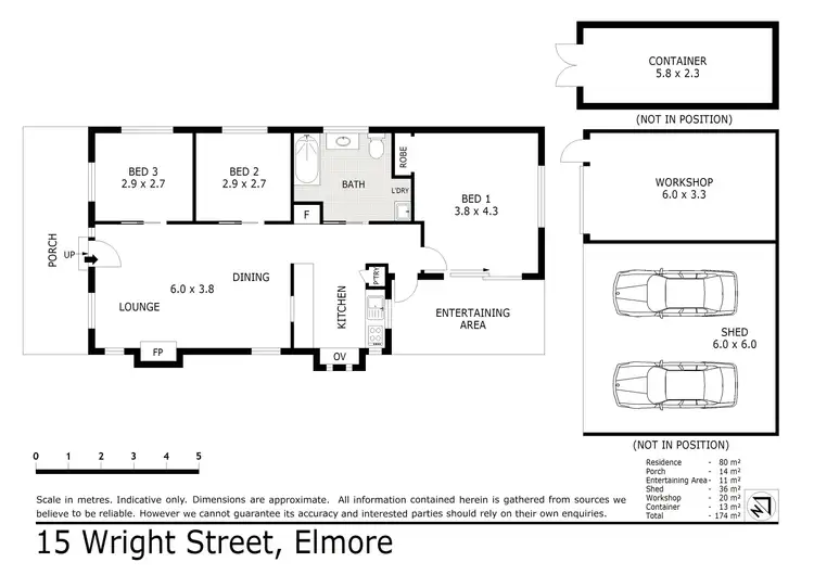 Floorplan of Homely house listing, 15 Wright Street, Elmore VIC 3558