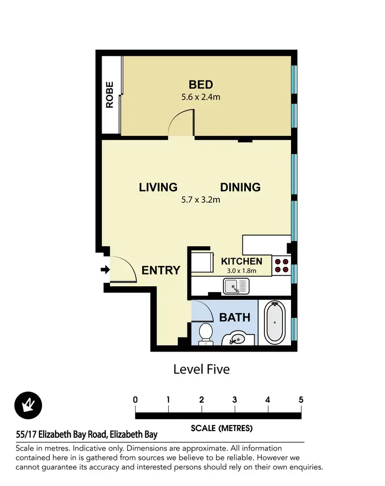 Floorplan of Homely apartment listing, 55/17 Elizabeth Bay Road, Elizabeth Bay NSW 2011