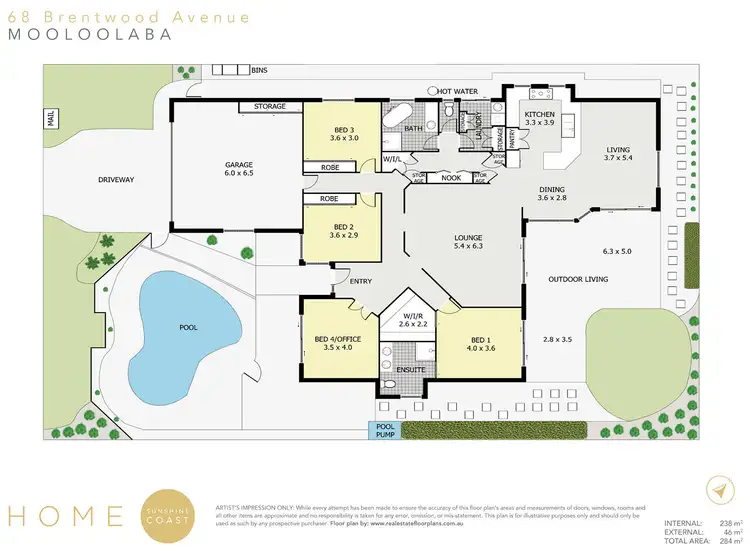 Floorplan of Homely house listing, 68 Brentwood Avenue, Mooloolaba QLD 4557
