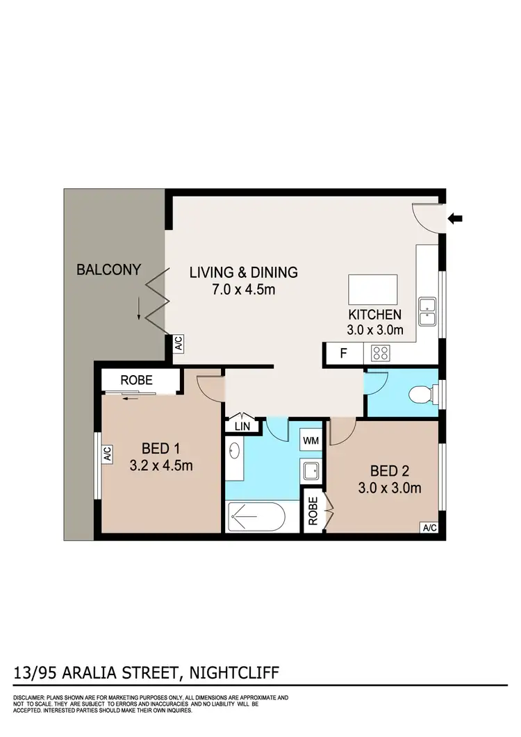 Floorplan of Homely unit listing, 13/95 Aralia Street, Rapid Creek NT 810