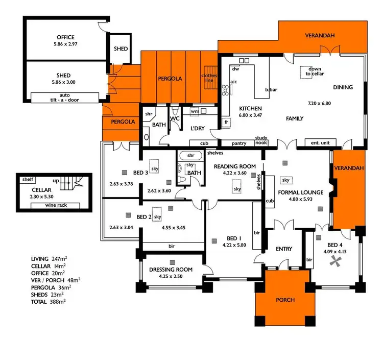 Floorplan of Homely house listing, 3 Rothbury Ave, Heathpool SA 5068