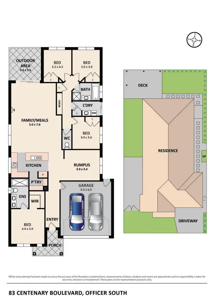 Floorplan of Homely house listing, 83 Centenary Boulevard, Officer South VIC 3809