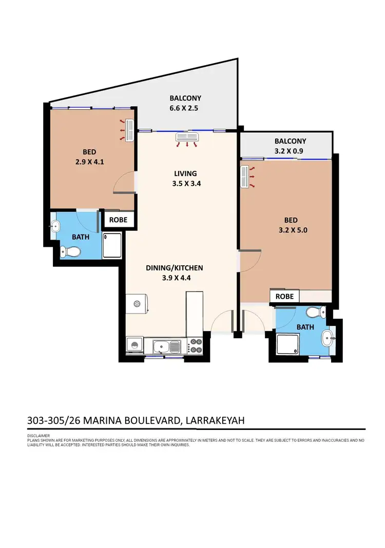 Floorplan of Homely unit listing, 22/26 Marina Boulevard, Larrakeyah NT 820