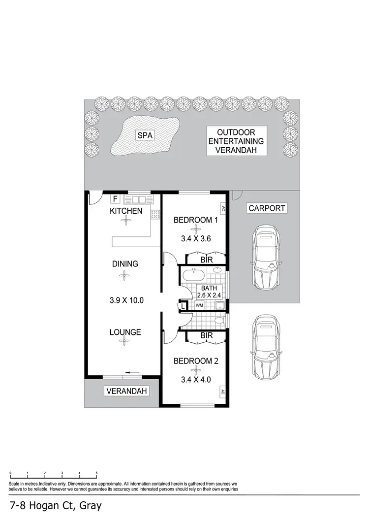 Floorplan of Homely unit listing, 8/7 Hogan Court, Gray NT 830