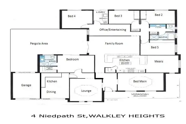 Floorplan of Homely house listing, 4 Niedpath, Walkley Heights SA 5098