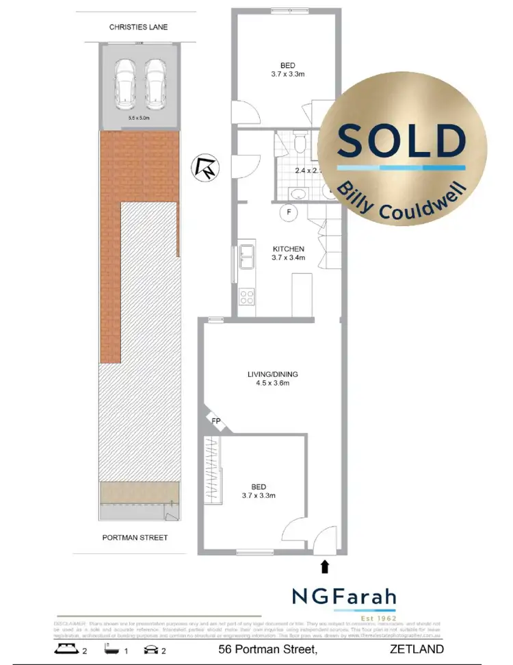 Floorplan of Homely house listing, 56 Portman Street, Zetland NSW 2017