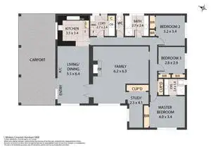 Floorplan of Homely house listing, 1 Mintern Crescent, Horsham VIC 3400
