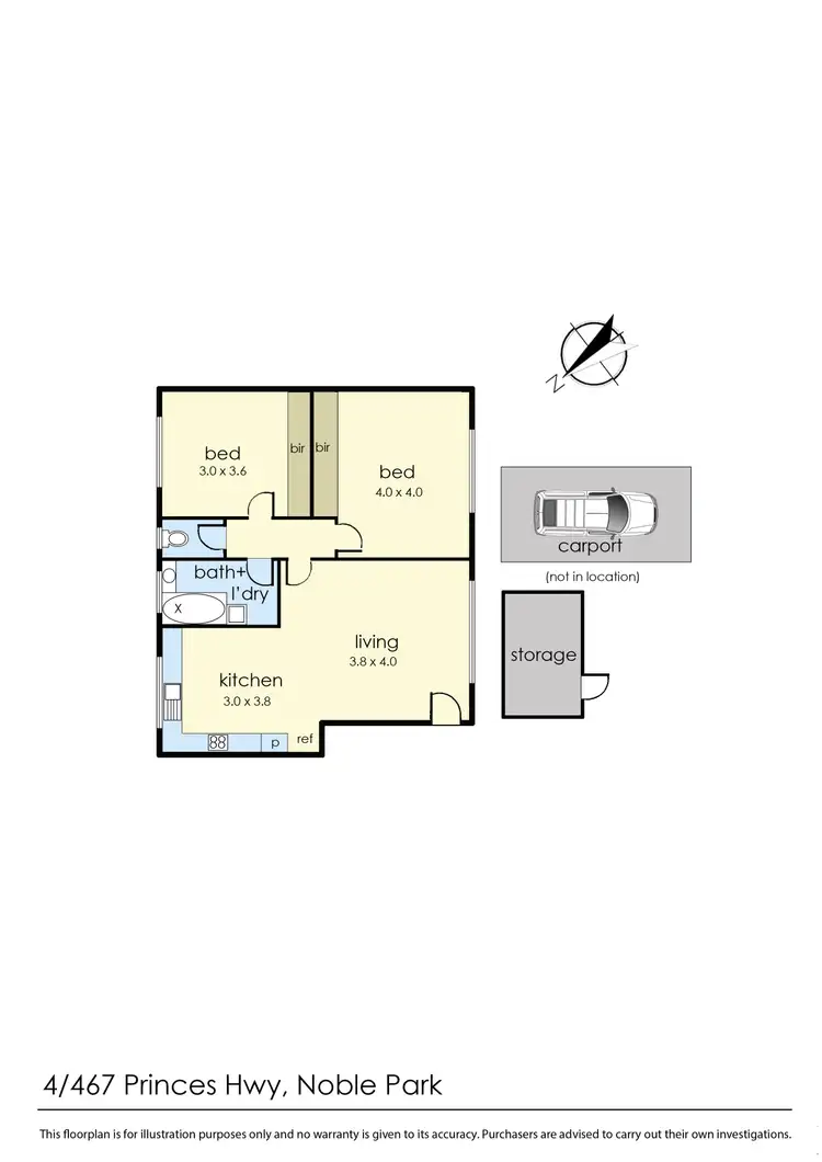 Floorplan of Homely apartment listing, 4/467 Princes Highway, Noble Park VIC 3174