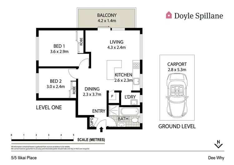 Floorplan of Homely apartment listing, 5/5 Ilikai Place, Dee Why NSW 2099