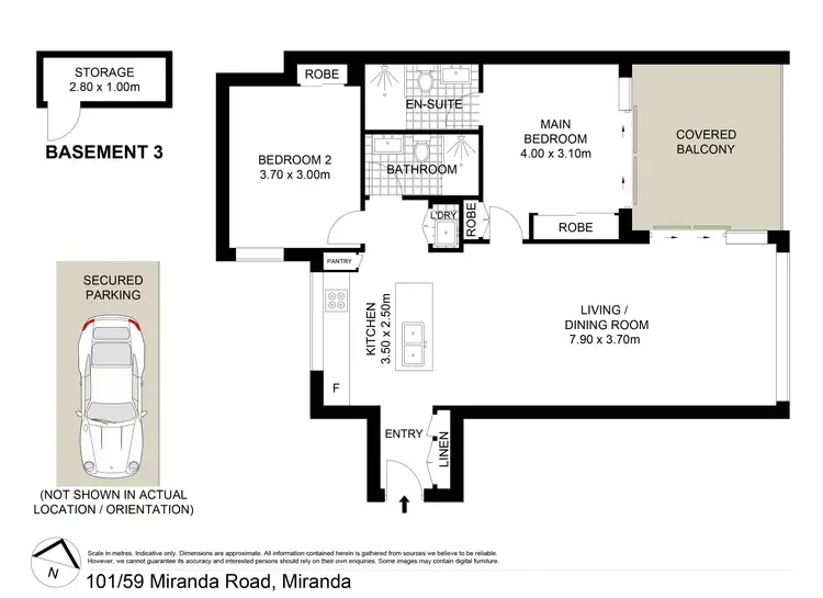 Floorplan of Homely apartment listing, 101/59 Miranda Road, Miranda NSW 2228
