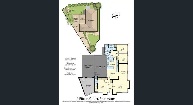 Floorplan of Homely house listing, 2 Effron Court, Frankston VIC 3199