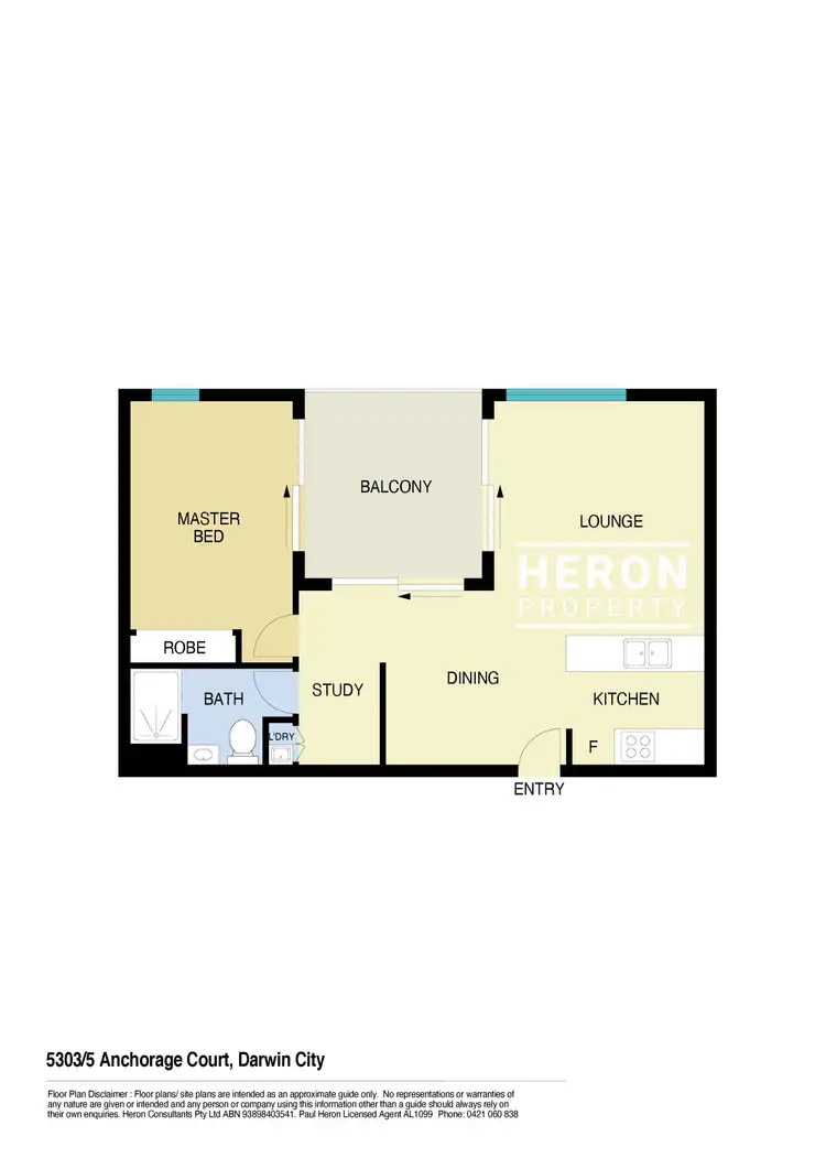 Floorplan of Homely apartment listing, 5303/5 Anchorage Court, Darwin City NT 800