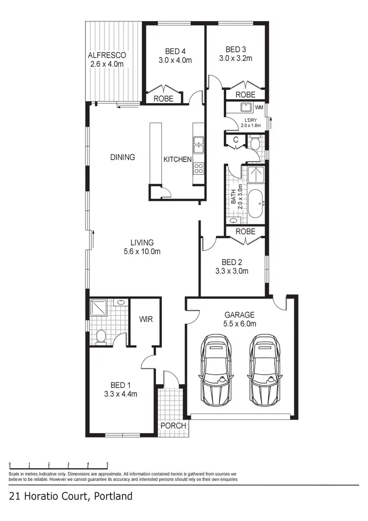 Floorplan of Homely house listing, 21 Horatio Court, Portland VIC 3305