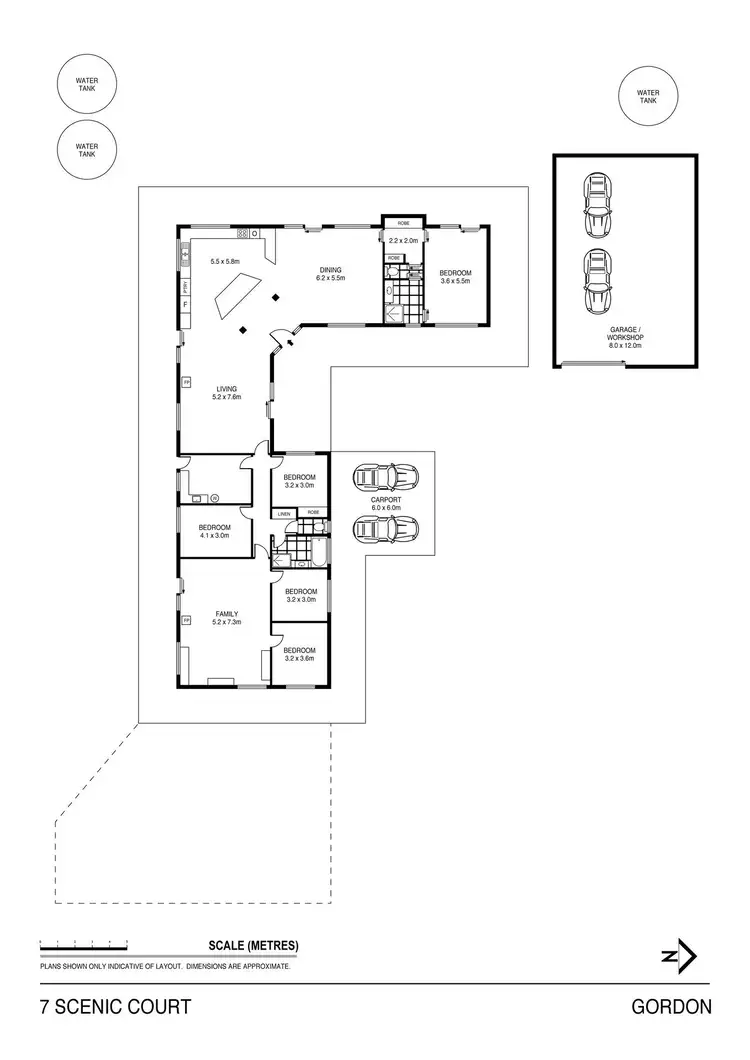 Floorplan of Homely house listing, 7 Scenic Court, Gordon VIC 3345
