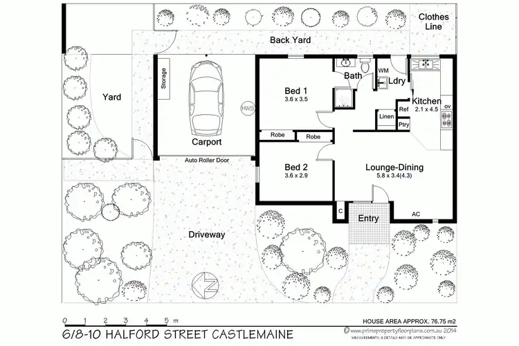 Floorplan of Homely house listing, 6/8 Halford Street, Castlemaine VIC 3450