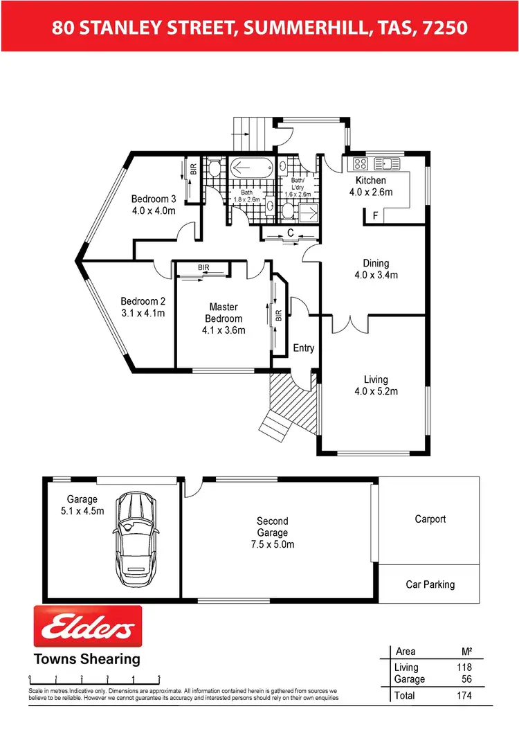 Floorplan of Homely house listing, 80 Stanley Street, Summerhill TAS 7250