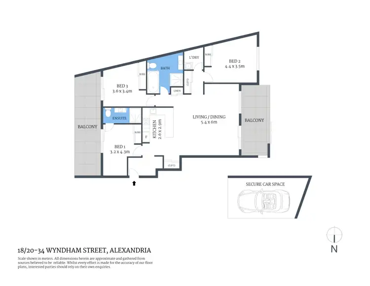 Floorplan of Homely apartment listing, 18/20-34 Wyndham Street, Alexandria NSW 2015