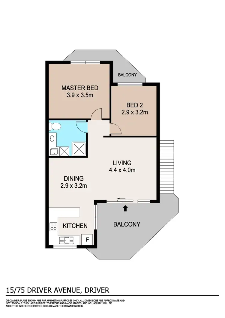 Floorplan of Homely unit listing, 15/75 Driver Avenue, Driver NT 830