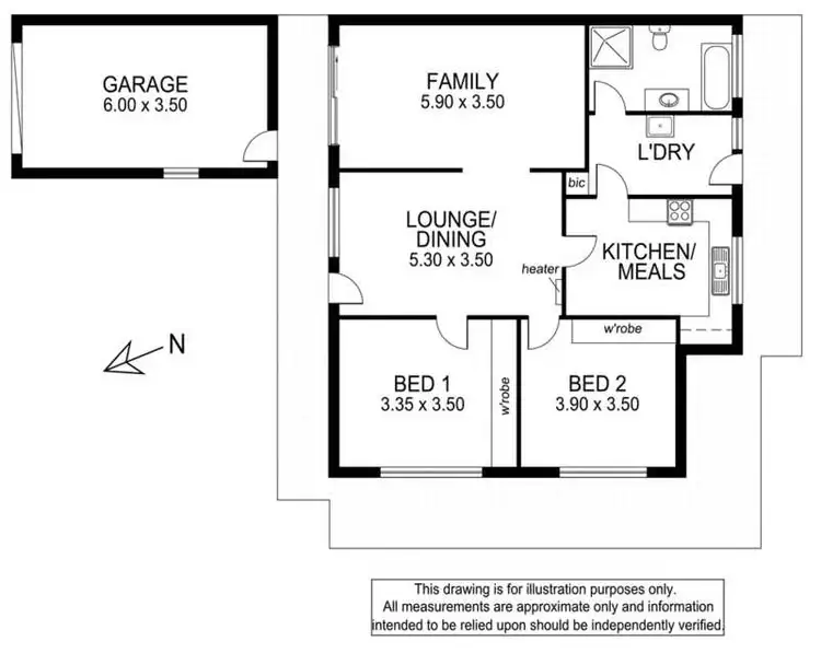 Floorplan of Homely unit listing, 1/10 Doughty Street, Mount Gambier SA 5290