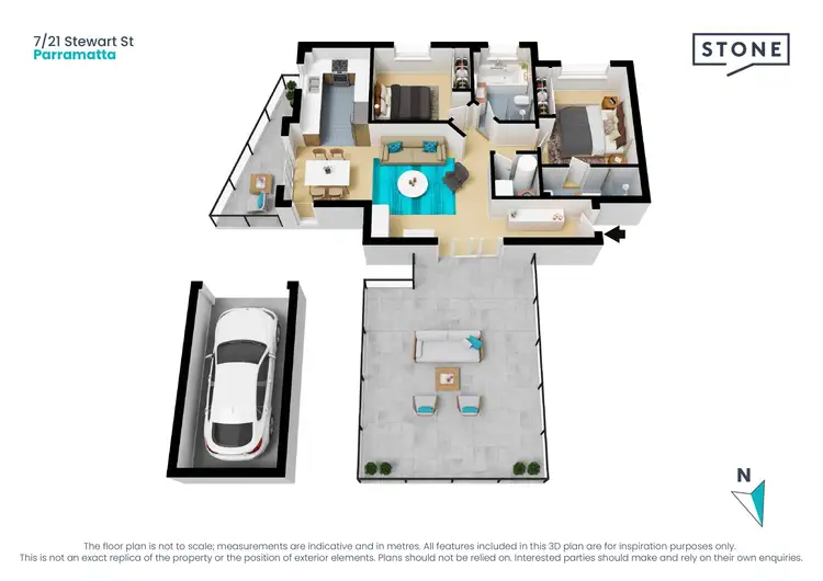 Floorplan of Homely apartment listing, 7/21-23 Stewart Street, Parramatta NSW 2150
