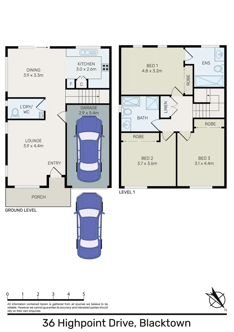 Floorplan of Homely townhouse listing, 36 Highpoint Drive, Blacktown NSW 2148