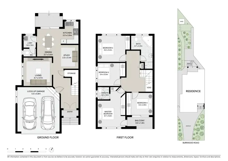 Floorplan of Homely semi-detached listing, 5 Burradoo Road, Beverly Hills NSW 2209