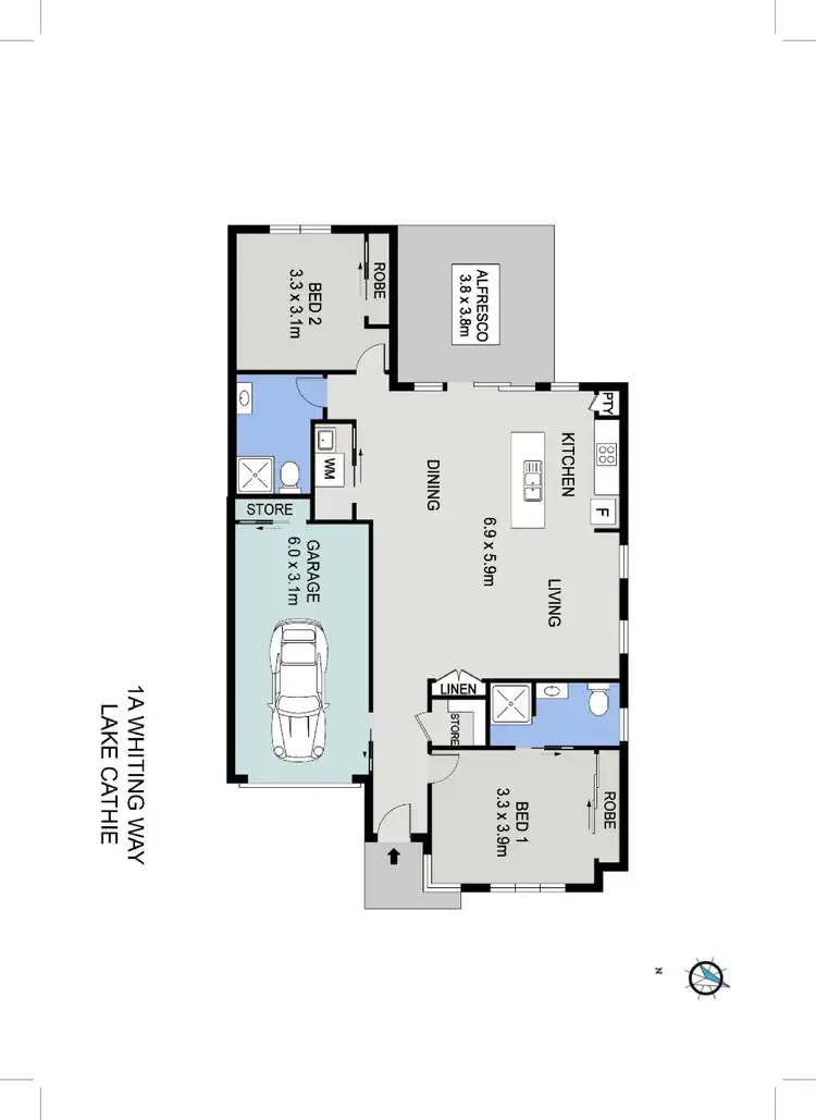 Floorplan of Homely villa listing, 1a Whiting Way, Lake Cathie NSW 2445