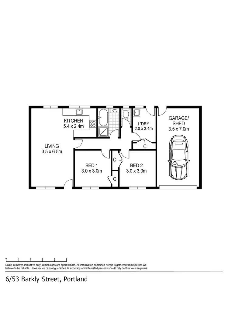 Floorplan of Homely unit listing, 6/53 Barkly Street, Portland VIC 3305