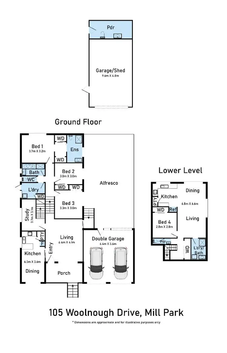 Floorplan of Homely house listing, 105 Woolnough Drive, Mill Park VIC 3082