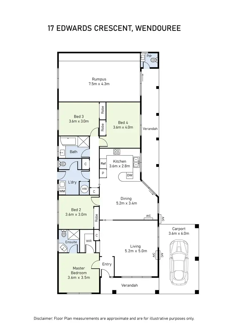 Floorplan of Homely house listing, 17 Edwards Crescent, Wendouree VIC 3355