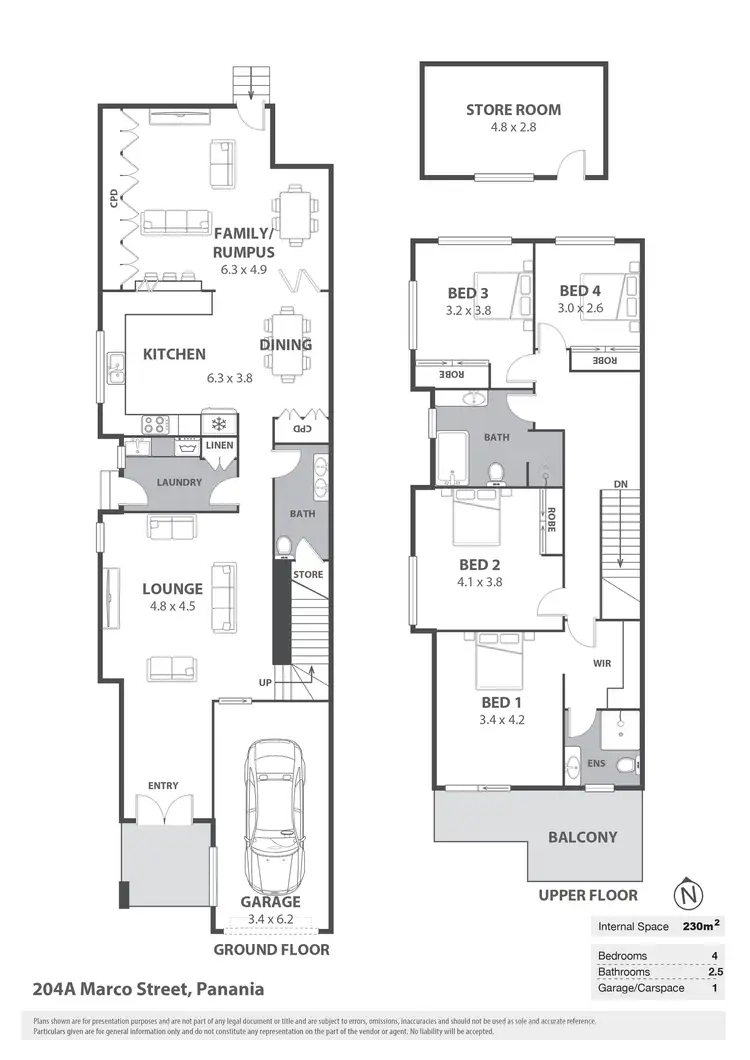 Floorplan of Homely semi-detached listing, 204A Marco Avenue, Panania NSW 2213