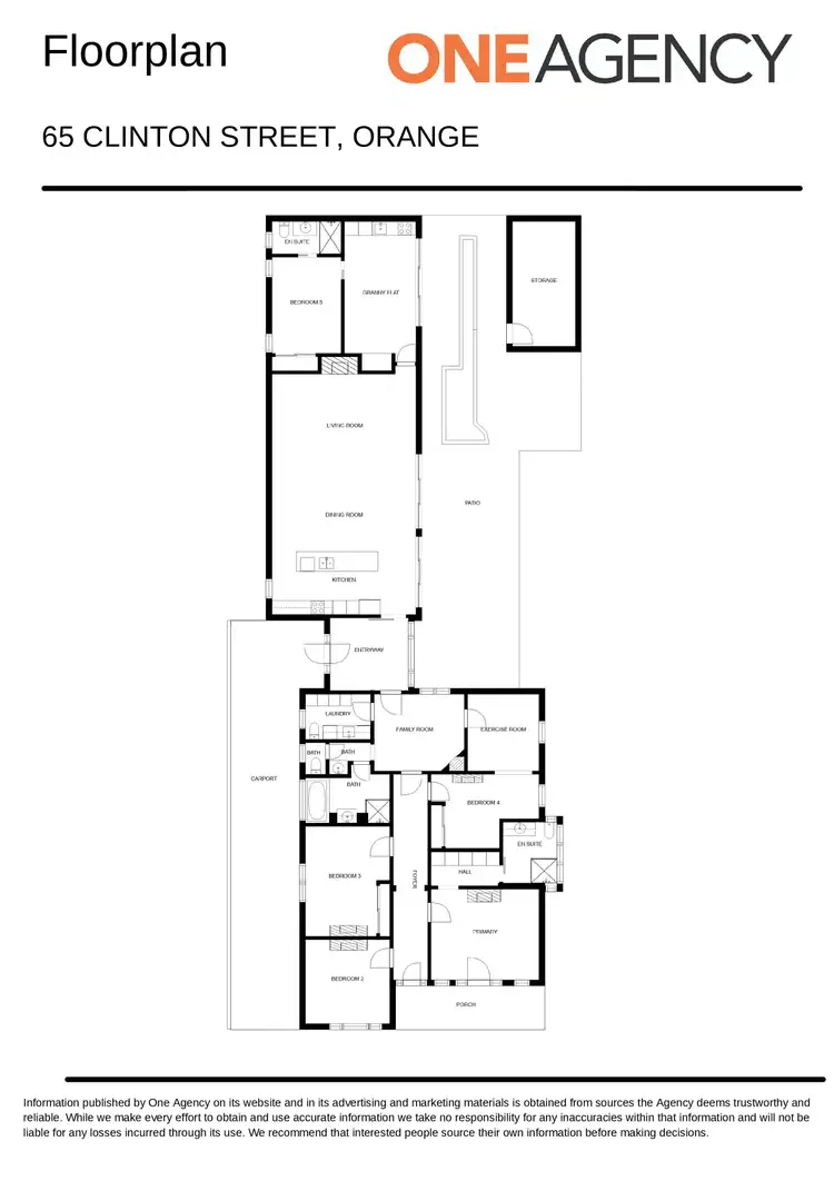 Floorplan of Homely house listing, 65 Clinton Street, Orange NSW 2800