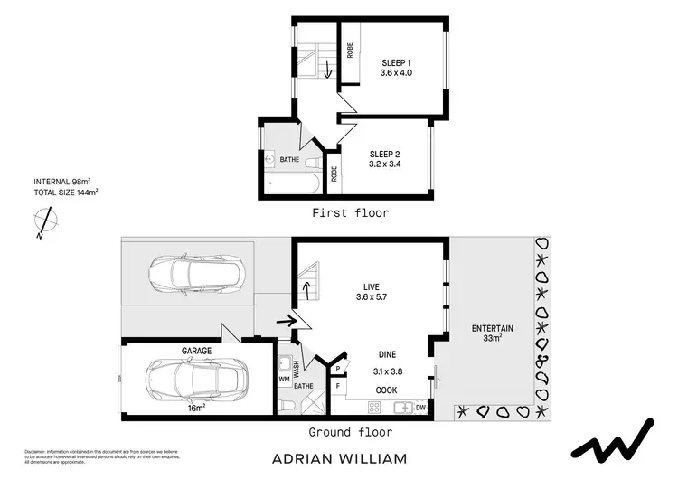 Floorplan of Homely townhouse listing, 8/146 Alice Street, Newtown NSW 2042