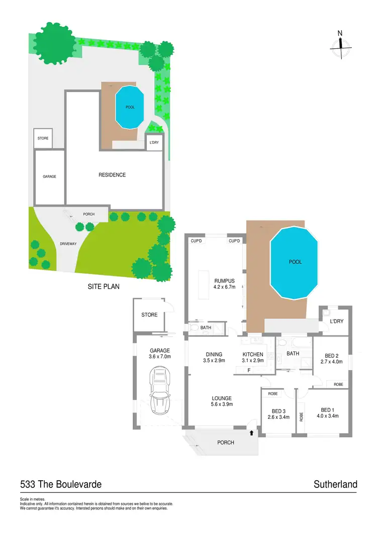 Floorplan of Homely house listing, 533 The Boulevarde, Sutherland NSW 2232
