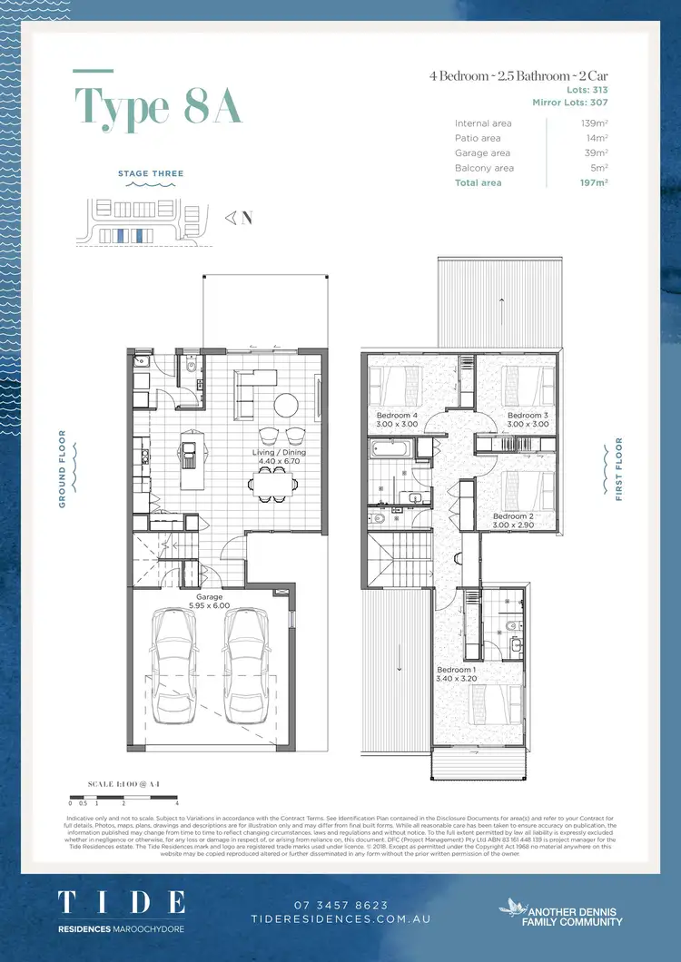 Floorplan of Homely townhouse listing, 313 Paradise Circuit, Maroochydore QLD 4558