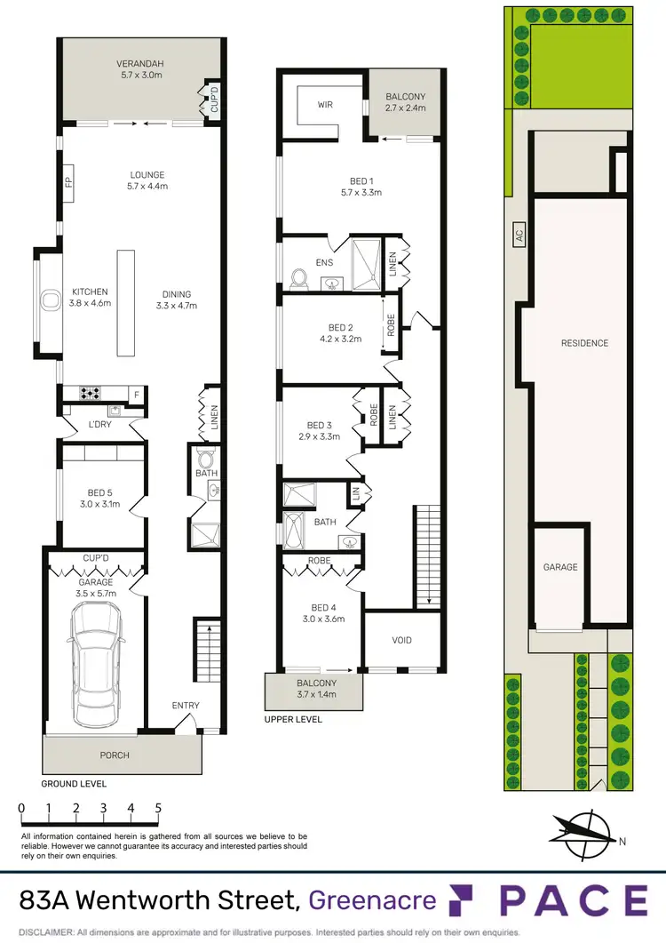 Floorplan of Homely semi-detached listing, 1/83 Wentworth Street, Greenacre NSW 2190