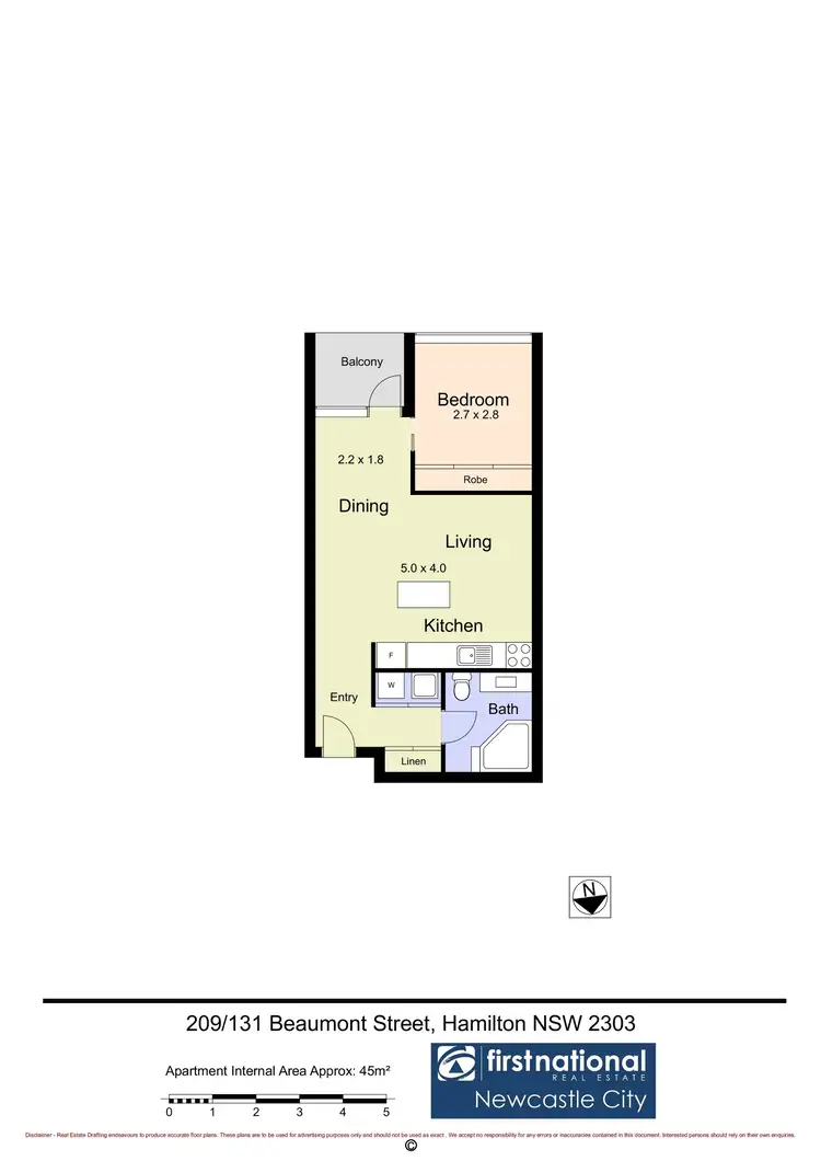 Floorplan of Homely unit listing, 209/131 Beaumont Street, Hamilton NSW 2303