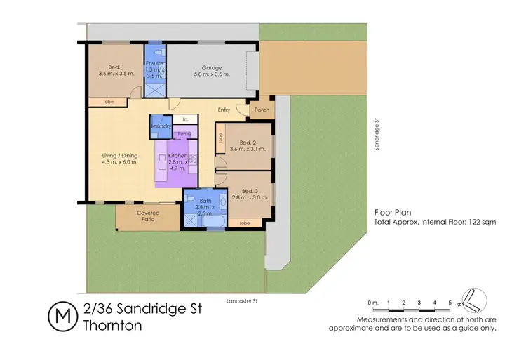 Floorplan of Homely semi-detached listing, 2/36 Sandridge Street, Thornton NSW 2322