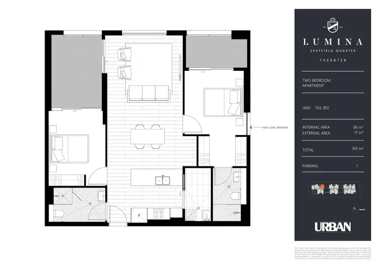 Floorplan of Homely apartment listing, 703/26C Lord Sheffield Circuit, Penrith NSW 2750