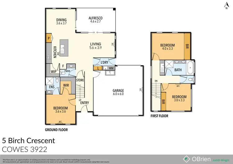 Floorplan of Homely townhouse listing, 5 Birch Crescent, Cowes VIC 3922