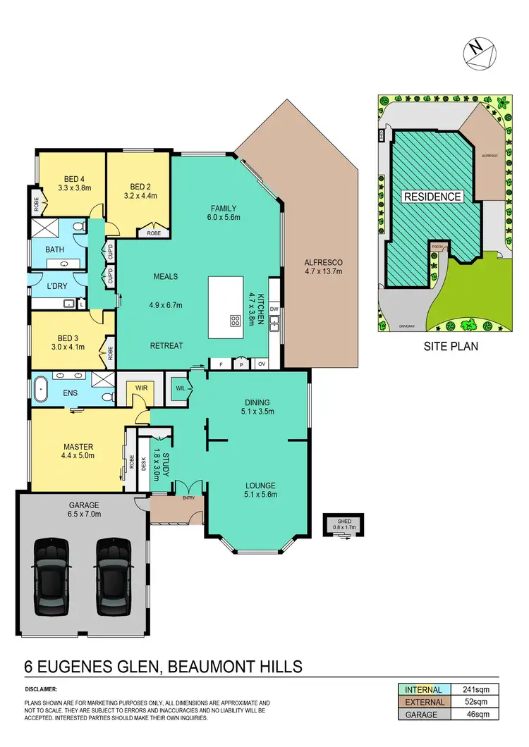 Floorplan of Homely house listing, 6 Eugenes Glen, Beaumont Hills NSW 2155