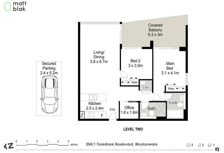 Floorplan of Homely apartment listing, 204/1 Foreshore Boulevard, Woolooware NSW 2230