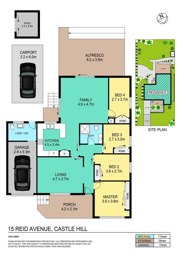 Floorplan of Homely house listing, 15 Reid Avenue, Castle Hill NSW 2154