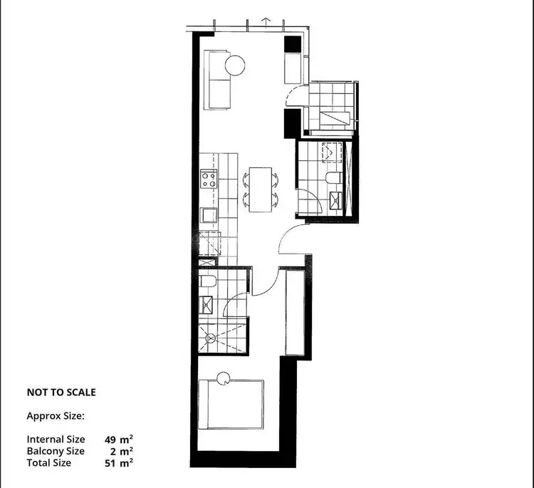 Floorplan of Homely apartment listing, 5306/568 Collins Street, Melbourne VIC 3000
