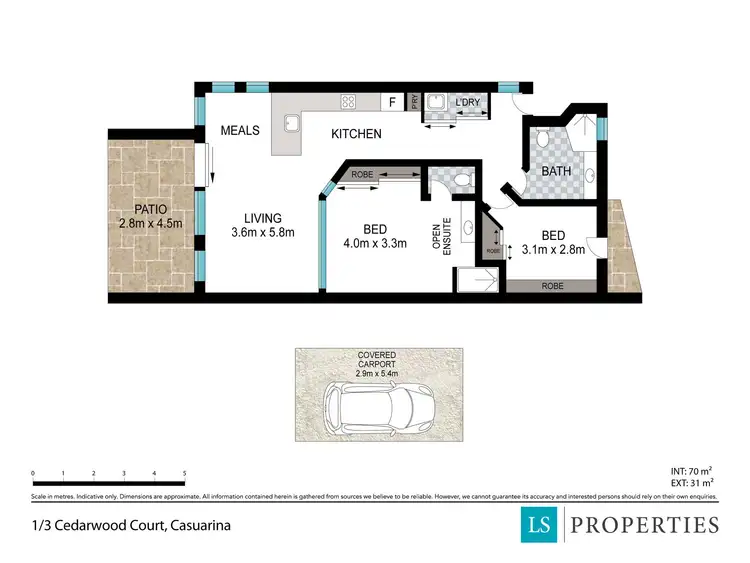 Floorplan of Homely apartment listing, 1/3 Cedarwood Court, Casuarina NSW 2487