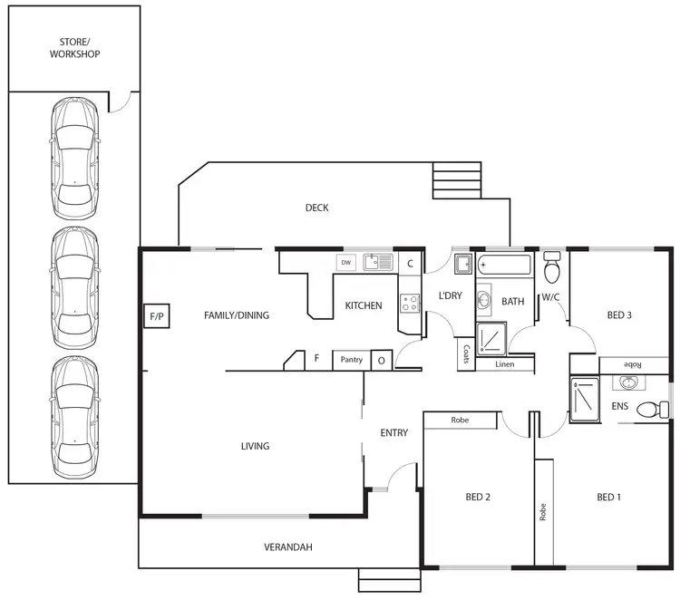 Floorplan of Homely house listing, 6 O'Hea Street, Wanniassa ACT 2903