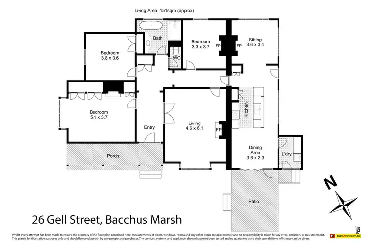Floorplan of Homely house listing, 26 Gell Street, Bacchus Marsh VIC 3340