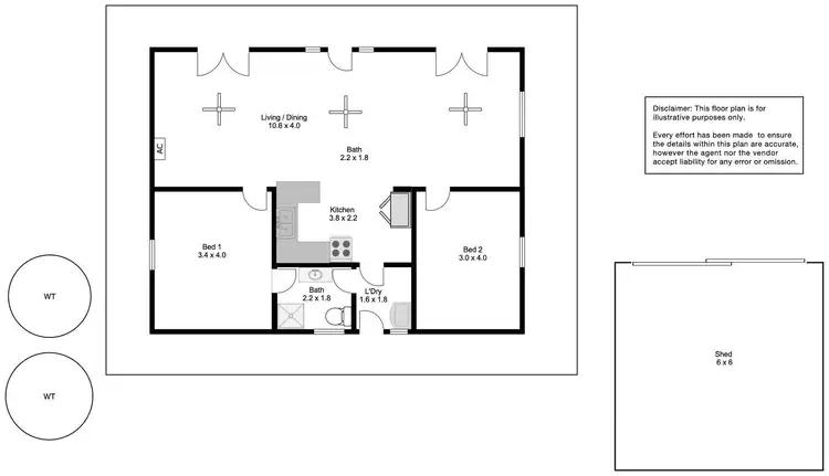 Floorplan of Homely house listing, 16 Third Street, Wangary SA 5607