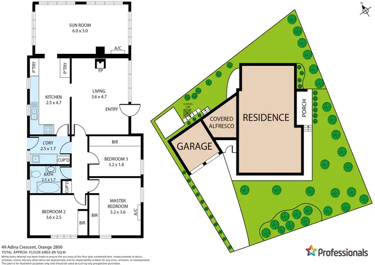 Floorplan of Homely house listing, 49 Adina Crescent, Orange NSW 2800